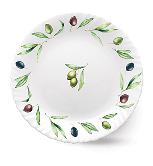 Тарелка десертная 19см FARFORELLE Оливки стеклокерамика 000000000001214058