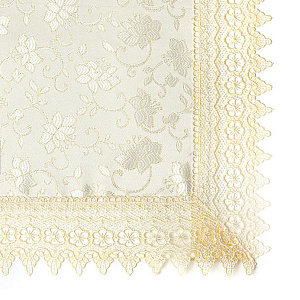 Комплект скатерть 150х250см + 4салфетки 43х43см LUCKY Сияние золотистый 100% полиэстер 000000000001202443