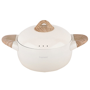 Кастрюля с крышкой 4л ESPRADO Bola антипригарная индукция белый алюминий 000000000001222749