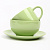 Тарелка десертная 18см зеленый глазурованная керамика 000000000001213885