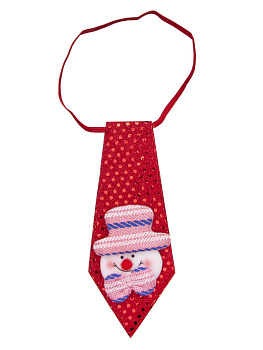 Новогоднее украшение Красный галстук на шею из нетканого материала (полиэфирные волокна) / 20x8,5x1см арт.78613 000000000001191301