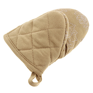 Руковица для кухни DE'NASTIA Пионы бежевый 100%Хлопок K00016 000000000001167279