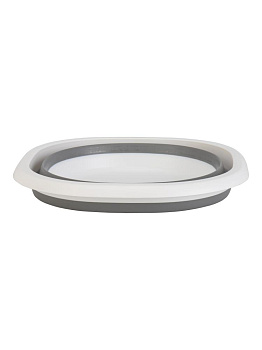 Таз 10л складной бело-серый полипропилен/силикон 000000000001227340