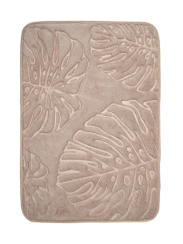 Коврик для ванны 50х70см DE'NASTIA Collection ТРОПИКИ memory бежевый полиэстер 000000000001187519