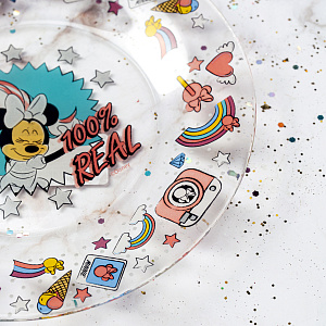 СИМПАТИЯ МИННИ И ЕДИНОРОГ Тарелка десертная 19,6см ОСЗ стекло 000000000001205455