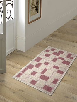 Коврик универсальный 50x80см LUCKY КУБИКИ розовый хлопок 100% 000000000001187171