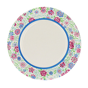 Набор одноразовых тарелок Цветочный Микс Pap Star, 23 см, 10 шт. 000000000001142447