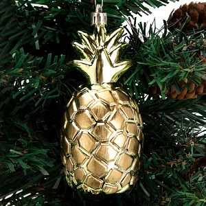 Декоративное украшение Набор 3шт 12,5см Ананас серия Мятная пластик 000000000001224127