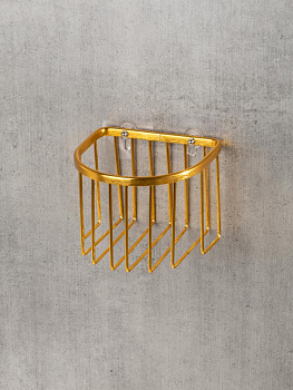 Держатель для туалетной бумаги 13,7x13x10,5см DE'NASTIA золотой алюминий 000000000001227449