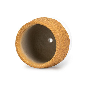 Кашпо 13,5х11см 0,85л Натура белый цемент 000000000001225861