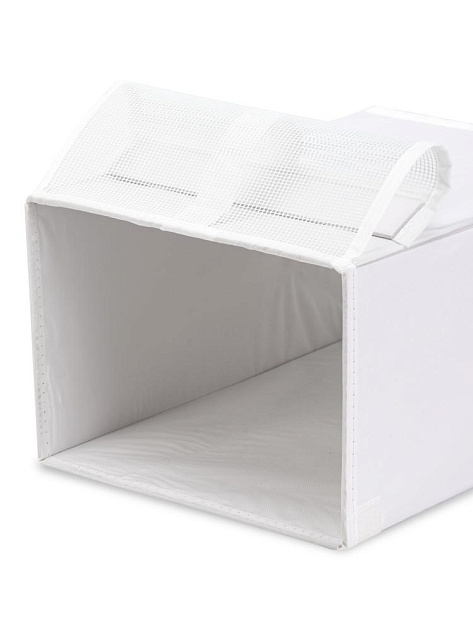 Коробка органайзер для хранения обуви 35х22х16см белый полиэстер_ST 000000000001228743