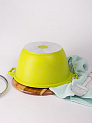 Кастрюля 4л KUKMARA Trendy style стеклянная крышка антипригарное покрытие lime литой алюминий 000000000001209101