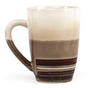 Кружка 470мл Малахит полоса глазурованная керамика 000000000001217654