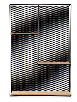 Полка настенная 60х40х10см прямоугольная LOFT2 полкичерный/натуральный МДФ/железо 000000000001227848