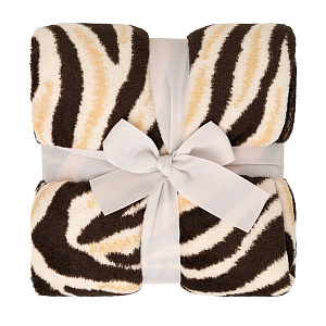 Плед 150х200см LUCKY Animal Зебра черный/бежевый полиэстер 000000000001213566