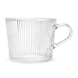 Кружка 420мл FORA Грани прозрачная стекло 000000000001221927