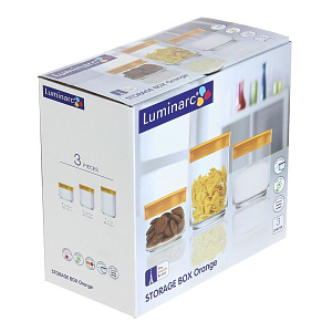 Н-Р БАНОК С КРЫШ 3ШТ (0,5L+0,75L+1L) ORANGE LID L1101 000000000001127306