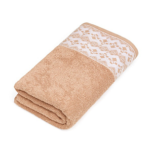 Полотенце 70х130см DE'NASTIA ТАЛИСМАН терракотовый хлопок-100% 000000000001215368