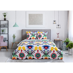 Комплект постельного белья Этель 2,0сп "Электрика" 175х215см, 200х220см, 70х70см-2шт, 100% хлопок, перкаль, пл.125г/м2 4800781 000000000001200204