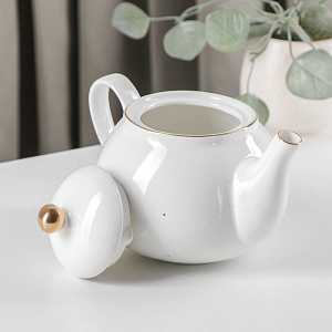 Сервиз чайный 15 предметов ДОЛЯНА Млечный путь (6шт чашек, 6шт блюдец, молочник, чайник, сахарница) белый фарфор 000000000001210616