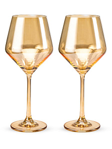 Набор бокалов для вина 2шт 450мл янтарный подарочная упаковка стекло 000000000001228576