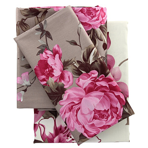 Комплект постельного белья 2спальное DE'NASTIA Сатин Элегия (панно) 50х70см-2шт C010404 000000000001123875