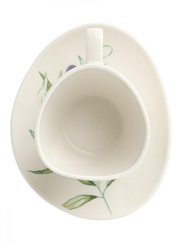 Пара чайная 250мл/блюдце DE'NASTIA Оливки фарфор 000000000001217746