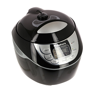 Мультиварка-скороварка SA-7758B Premium Sakura, черный, 5л, пластик 000000000001113837
