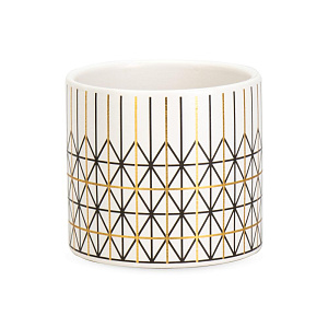 Кашпо 10х9см 0,45л Геометрия II керамика 000000000001225875