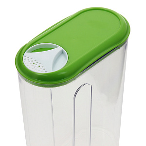 Емкость для сыпучих продуктов 1,5л PHIBO с дозатором бежевый пластик 000000000001059491