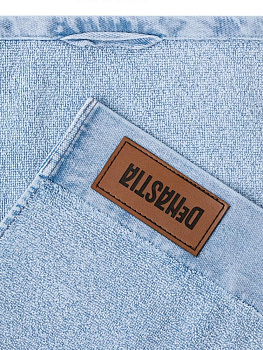 Полотенце махровое 40х60см DE'NASTIA Джинс эффект голубой хлопок-100% 000000000001214339