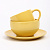 Тарелка десертная 18см желтый глазурованная керамика 000000000001213879