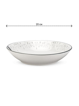 Тарелка суповая 20см ELRINGTON MILA MIFI белый/серый керамика 000000000001228514