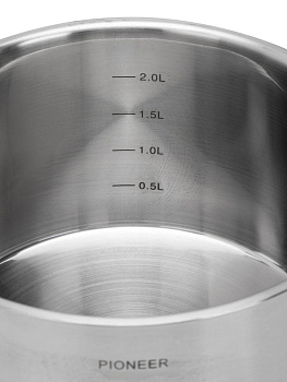 Кастрюля 2,3л PIONEER ELEGANT с крышкой нержавеющая сталь 000000000001224597