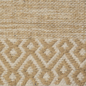 Коврик универсальный 50х80см LUCKY орнамент с бахромой бежевый хлопок 000000000001222462