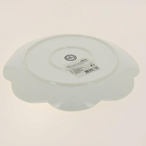 Тарелка 25см ф.кругБабочка белаяHD-011W 000000000001181059