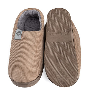 Туфли домашние-тапки р.38-39 LUCKY с пяткой бежевый вельвет полиэстер 000000000001214568