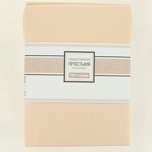 Простыня на резинке 180х200см ОТК ПРОИЗВОДСТВО трикотажная кулирка 120гр 100% хлопок микс/180х200 000000000001205997