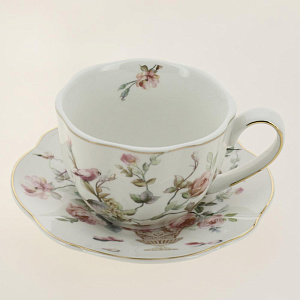 Сервиз чайный 9 предметов (чашка 250мл-4шт/блюдце-4шт/чайник 1,25л) BALSFORD Анадэ подарочная упаковка фарфор 000000000001205656