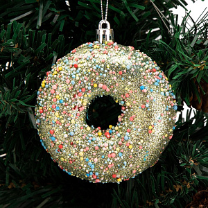 Декоративное украшение Набор 3шт 8,5см Пончик серия Неоновая микс пластик 000000000001224126