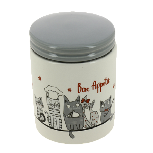Банка для сыпучих продуктов 730мл ELRINGTON КОТЫ-ПОВАРЯТА с крышкой  ПУ керамика 000000000001206064