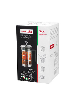 Френч-пресс 600мл SERVITTA Edge пластик/нержавеющая сталь/стекло 000000000001203332