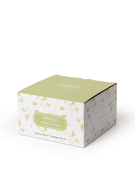 Пара чайная 220мл/15,8см DE'NASTIA Provence цветочный принт зеленая кайма фарфор 000000000001231317