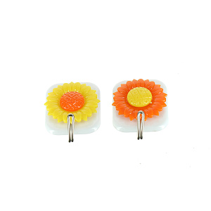 Набор крючков Подсолнухи Мультидом, пластик, сталь, 2 шт. 000000000001126880