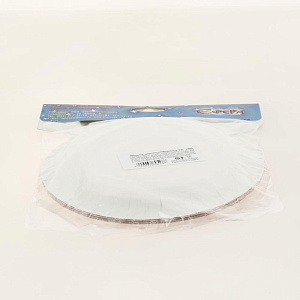 Тарелка бумажная 6шт/17см СФЕРА со снежинками красный 000000000001181700