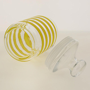 Банка стеклянная с желтой спиралью 1л с крышкой SPRIAL YELLOW Q0409 000000000001198041