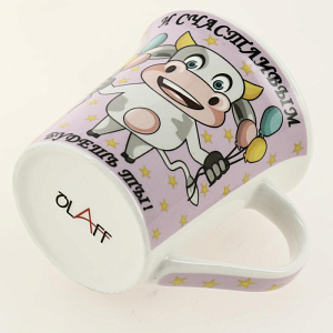 Кружка фарфор 310мл индивидуальная подарочная упаковка ПУСТЬ ИСПОЛНЯТСЯ МЕЧТЫ OLAFF 200-08079 000000000001202100