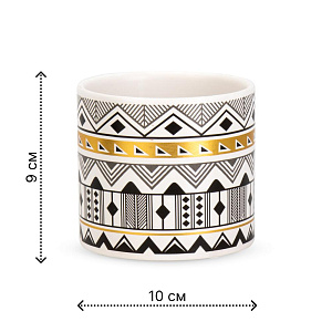 Кашпо 10х9см 0,45л Геометрия IV керамика 000000000001225877