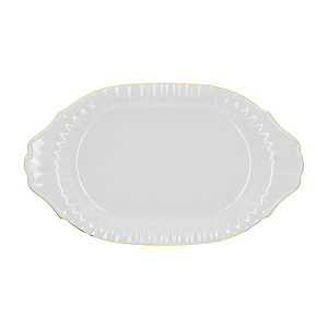 Овальное блюдо Золотая отводка Porcelaine Czech Gold Hands, 28 см 000000000001136241
