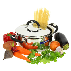 Кастрюля с крышкой 2,85л TRAMONTINA Duo Silicone 62483/200-TR 000000000001087620